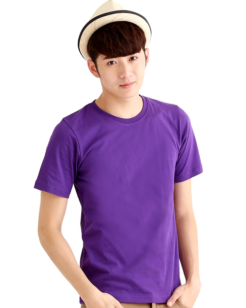 T恤純棉圓領短袖中性版-紫色<span>TC25B-A01-223</span>  |商品介紹|T恤純棉【現貨款】|T恤純棉現貨圓領短袖中性版