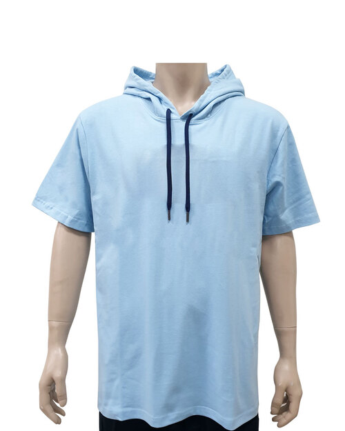 帽T短袖中性訂製-水藍 <span>TCANB-C01-00235</span>  |商品介紹|T恤客製化【訂製款】|T恤訂製短袖中性版