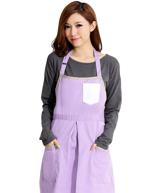 韓版圍裙/井式圍裙/訂製圍裙-紫<span>APCAN-C-00016</span>