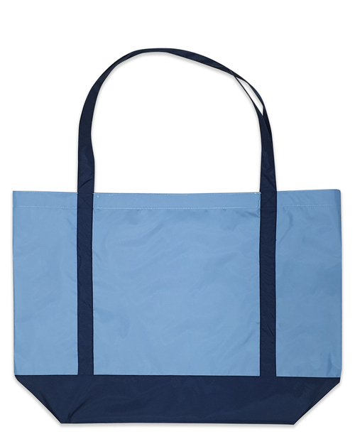 環保袋 T型袋 折角式 水藍接片丈青<span>BAG-TT-B15</span>