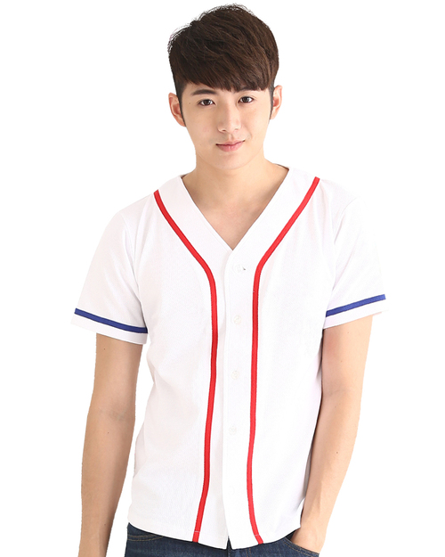 棒球服訂製-白配寶藍紅 <span>BAL-A01</span>  |商品介紹|運動服【訂製款】|棒球衣【訂製款】