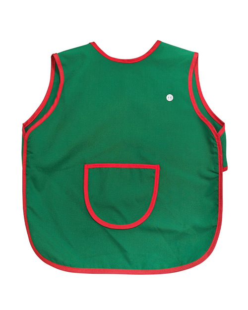 幼兒園圍兜 無袖 訂製款 綠配紅<span>BIC-04-27</span>  |商品介紹|圍兜【訂製款】|幼兒園圍兜 無袖
