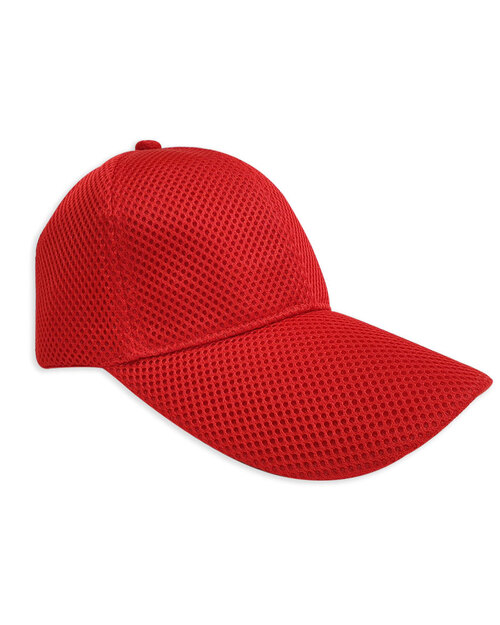 六片帽訂製/太空網布-大紅<span>HAR-C-06</span>  |商品介紹|帽子【訂製款】|帽子素面款【訂製款】