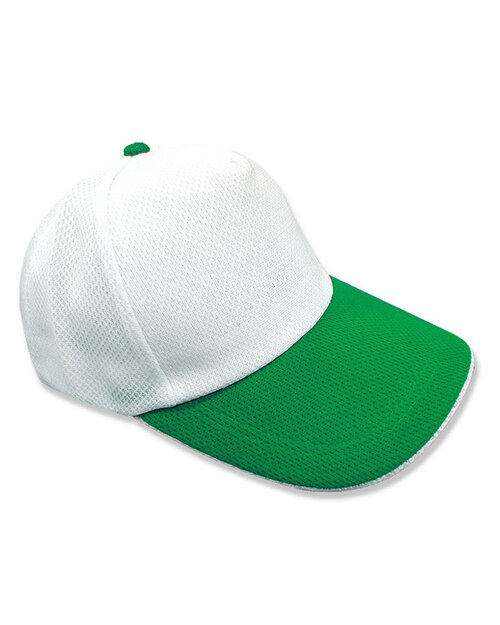 五片交織網帽日型釦現貨-白/綠<span>HIN-A-06</span>  |商品介紹|帽子【現貨款】|交織網帽