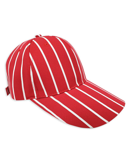 六片帽訂製/條紋紅<span>HST-B-03-12</span>