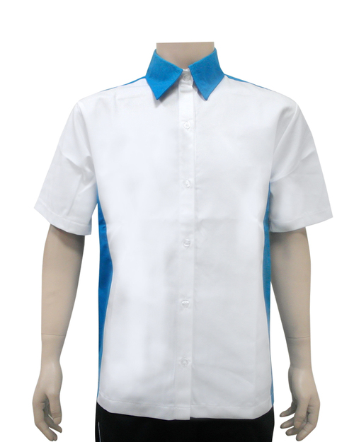 經理服短袖訂製款-藍/白<span>MAG-A19</span>  |商品介紹|工作服 / 專櫃服 / 襯衫【訂製款】|經理服 【訂製款】