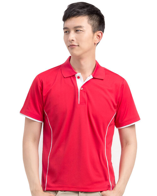 POLO衫短袖訂製雙袖款-紅出芽白<span>PCANB-P01-00452</span>  |商品介紹|POLO衫客製化【訂製款】|POLO衫短袖訂製中性版