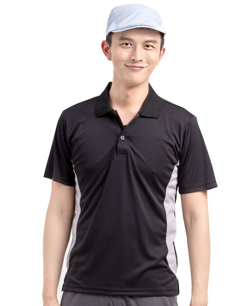 POLO衫短袖腰接造型訂製款-黑接灰 <span>PCANB-P01-00441</span>