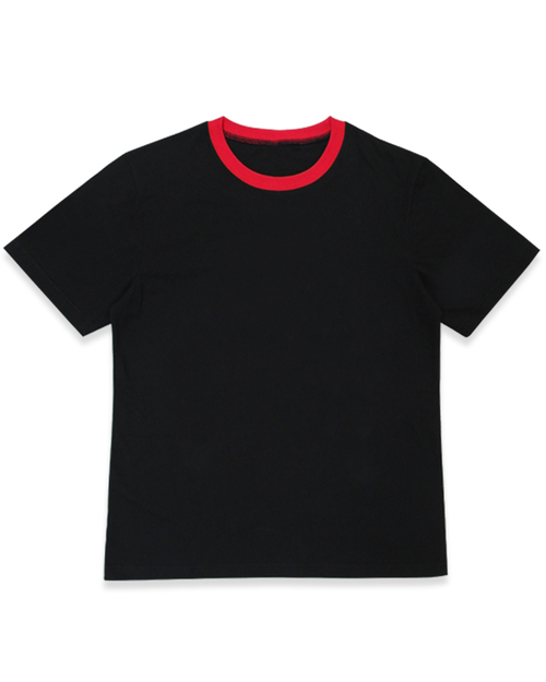T恤訂製款圓領休閒中性-黑紅<span>tcanb-a01-00017</span>