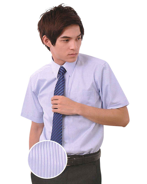 男襯衫 長袖襯衫 短袖襯衫 藍色暗紋 <span>A-8506-3 ＃P.51</span>  |商品介紹|襯衫 / 西裝套裝 【現貨款】|西裝襯衫 YA TI 【現貨款】 男版