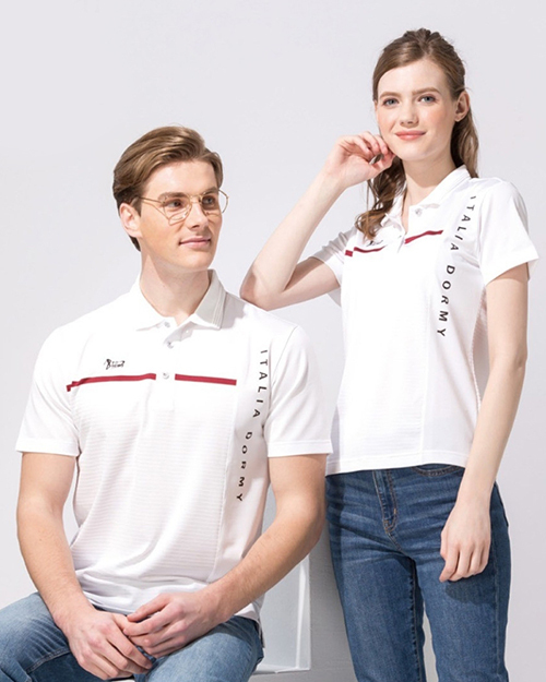 休閒POLO-TOP彈性排汗布白色 <span>男版PD-T23967女版PD-T23968</span>  |商品介紹|休閒 POLO衫【現貨款】|POLO衫 WANYU短袖【現貨款】