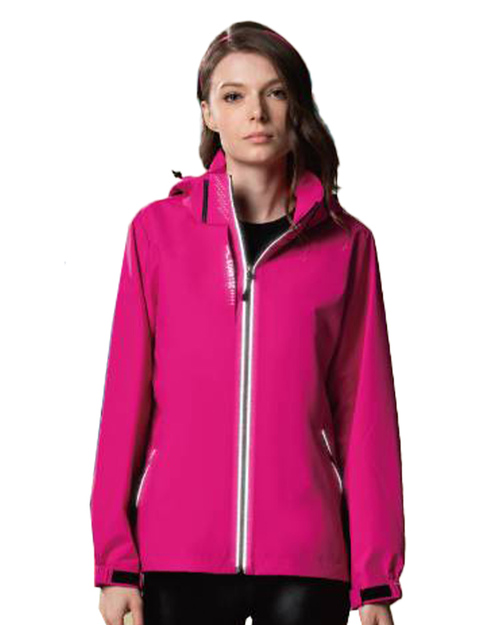 女版可拆帽彈性反光防風外套-桃紅 <span>11318-1</span>