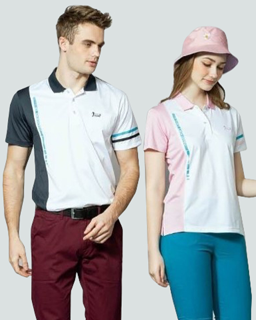 休閒POLO-TOP彈性排汗布白色<span>男版PD-T24107女版PD-T24108</span>  |商品介紹|休閒 POLO衫【現貨款】|POLO衫 WANYU短袖【現貨款】