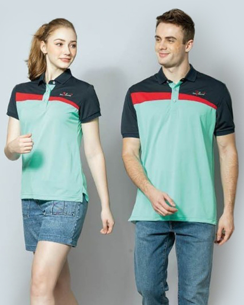 休閒POLO-超細網眼排汗布-湖綠配黑<span>男版PD-T24111女版PD-T24112</span>  |商品介紹|休閒 POLO衫【現貨款】|POLO衫 WANYU短袖【現貨款】