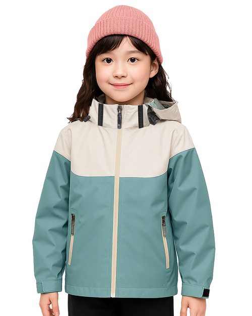 75D彈力透氣外套-童版-莫蘭迪綠配卡其 <span>510-2-kid</span>