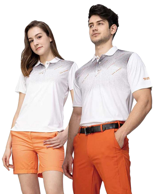 休閒POLO-精品彈力雙面布-白色<span>男版PD-T81037女版PD-T81038</span>  |商品介紹|休閒 POLO衫【現貨款】|POLO衫 WANYU短袖【現貨款】