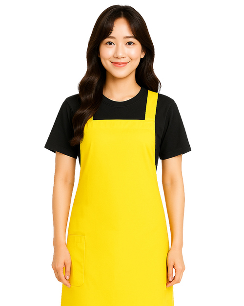 工作圍裙/訂製圍裙-黃<span>APCAN-A-00039</span>  |商品介紹|圍裙【訂製 / 現貨款】|日式圍裙【訂製款】