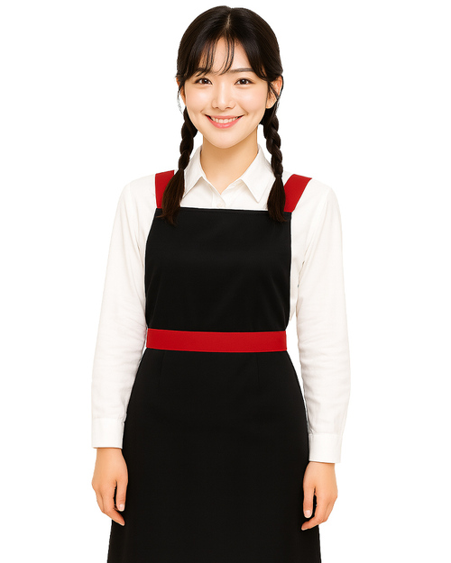 創e家團體服-廚師圍裙/交叉式圍裙訂製-黑配紅 <span>APCAN-X-00062</span>  |商品介紹|圍裙【訂製 / 現貨款】|交叉式圍裙【訂製款】