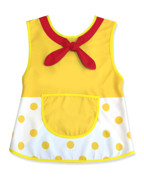 幼兒園圍兜 無袖 訂製款 領結款 黃配紅領結<span>BIC-00-26</span>  |商品介紹|圍兜【訂製款】|幼兒園圍兜 無袖