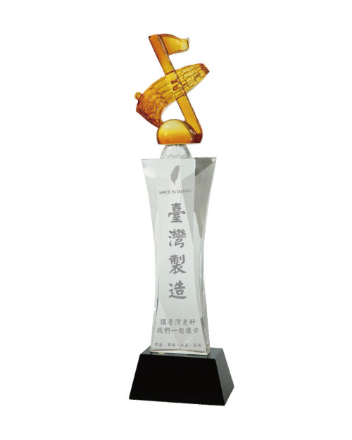 紀念獎座-柱體水晶獎牌-配飾款<span>CPH-C011</span>  |商品介紹|獎盃/獎牌/吊牌【訂製款】|水晶獎座
