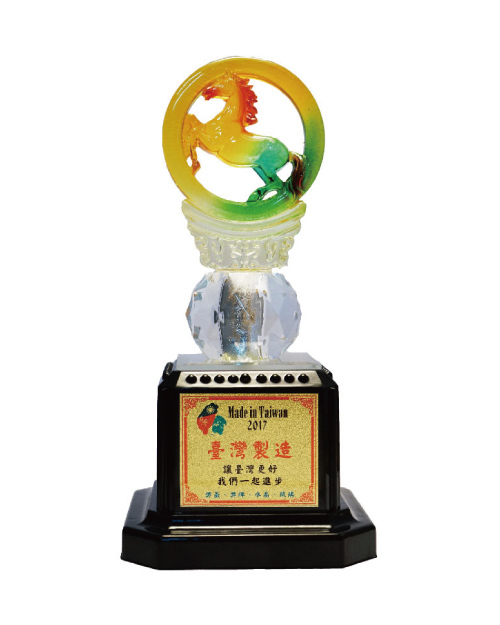 紀念獎座 水琉璃獎盃-馬到成功<span>CPL-001</span>  |商品介紹|獎盃/獎牌/吊牌【訂製款】|水晶獎座