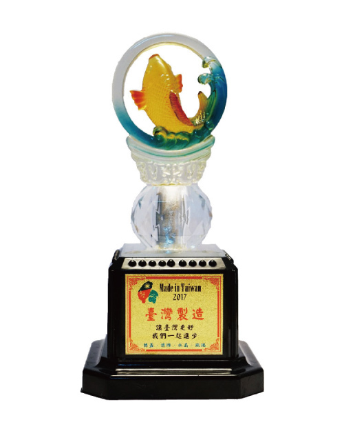 紀念獎座 水琉璃獎盃-如魚得水<span>CPL-005</span>  |商品介紹|獎盃/獎牌/吊牌【訂製款】|水晶獎座