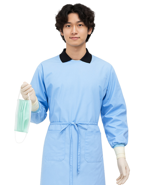 反穿式連身手術服/刷手服-水藍<span>DOCC-A01-01</span>