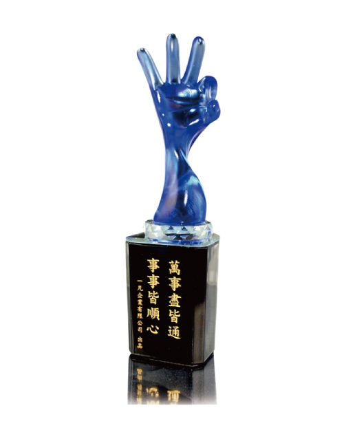 紀念獎座 琉璃獎座-OK<span>E005-03</span>  |商品介紹|獎盃/獎牌/吊牌【訂製款】|琉璃獎座