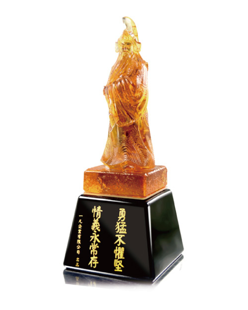 紀念獎座 琉璃獎座-武聖關公<span>E009-01</span>  |商品介紹|獎盃/獎牌/吊牌【訂製款】|琉璃獎座