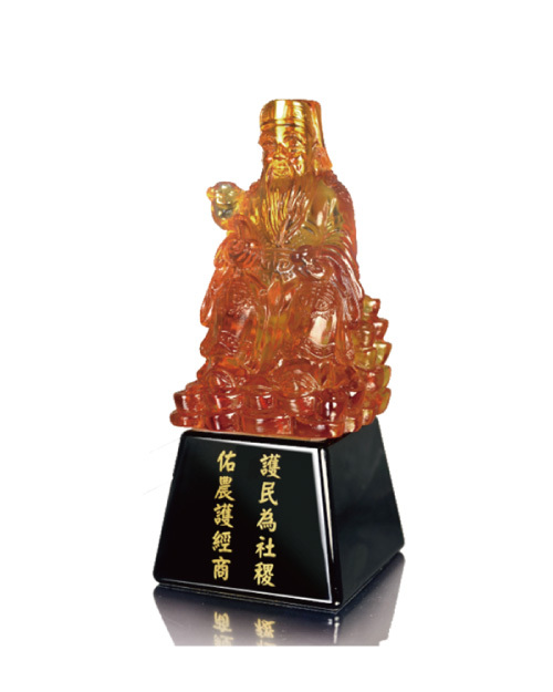 紀念獎座 琉璃獎座-土地公<span>F005-04</span>  |商品介紹|獎盃/獎牌/吊牌【訂製款】|琉璃獎座