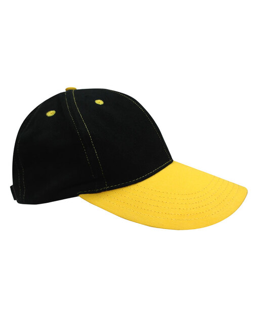 六片帽訂製/粗磨毛-黑配黃<span>HBH-B-11</span>  |商品介紹|帽子【訂製款】|帽子素面款【訂製款】