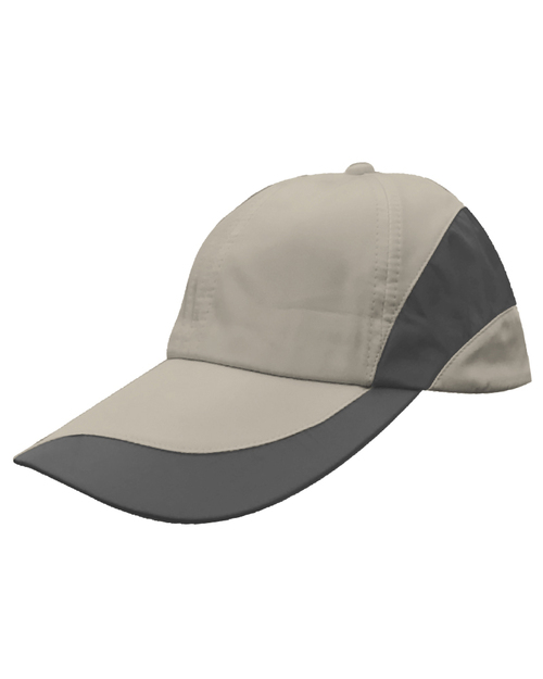 月亮眉格中點帽-卡其配灰 <span>HCY-C01-02</span>  |商品介紹|帽子【現貨款】|運動造型帽