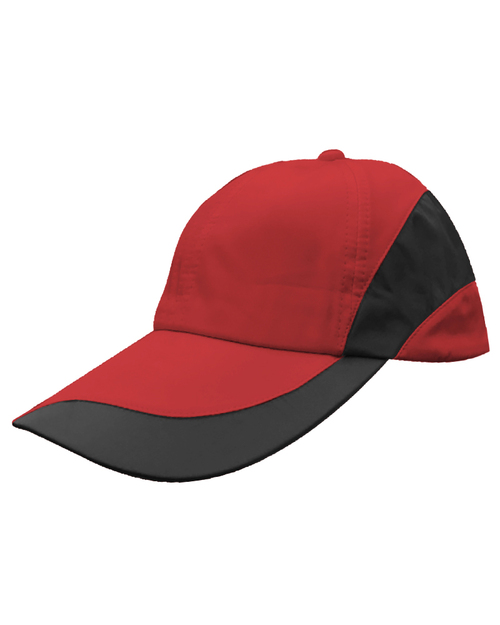 月亮眉格中點帽-紅配黑 <span>HCY-C01-07</span>  |商品介紹|帽子【現貨款】|運動造型帽