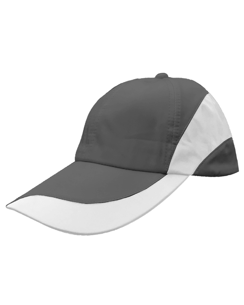 月亮眉格中點帽-灰配白 <span>HCY-C01-08</span>  |商品介紹|帽子【現貨款】|運動造型帽