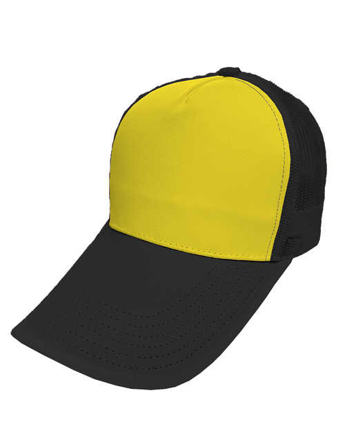 格中點五片網帽-金黃配黑 <span>HCY-C02-09</span>  |商品介紹|帽子【現貨款】|運動造型帽