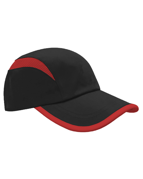 格中點走步帽-黑配紅 <span>HCY-C03-04</span>  |商品介紹|帽子【現貨款】|運動造型帽