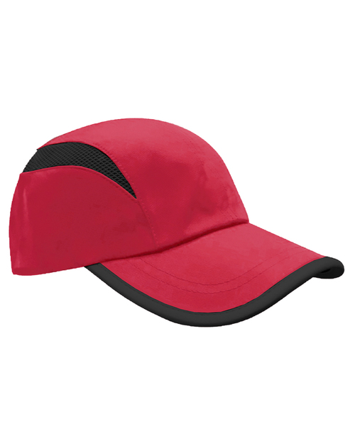格中點走步帽-紅配黑 <span>HCY-C03-05</span>  |商品介紹|帽子【現貨款】|運動造型帽
