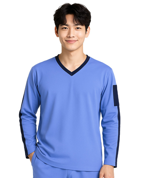 健檢服 男版 藍紫配丈青 <span>HELTH-M-B12</span>