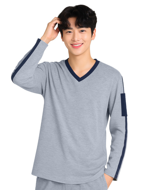 健檢服 男版 麻黑配丈青 <span>HELTH-M-B15</span>