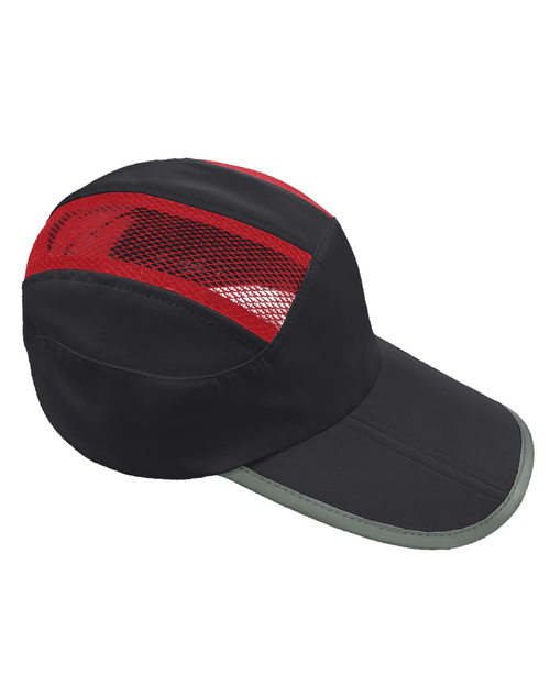 春亞紡高爾夫高級三折帽-黑配紅 <span>HRS-A2a-1</span>  |商品介紹|帽子【現貨款】|運動三折帽