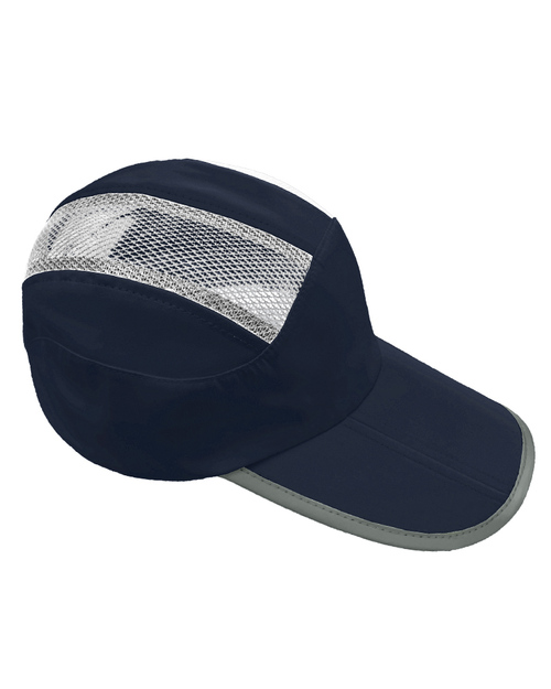 春亞紡高爾夫高級三折帽-深藍配白 <span>HRS-A2a-2</span>  |商品介紹|帽子【現貨款】|運動三折帽