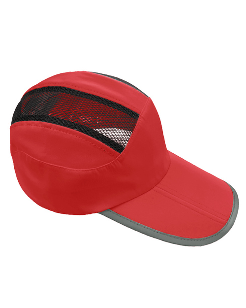 春亞紡高爾夫高級三折帽-紅配黑 <span>HRS-A2a-3</span>  |商品介紹|帽子【現貨款】|運動三折帽