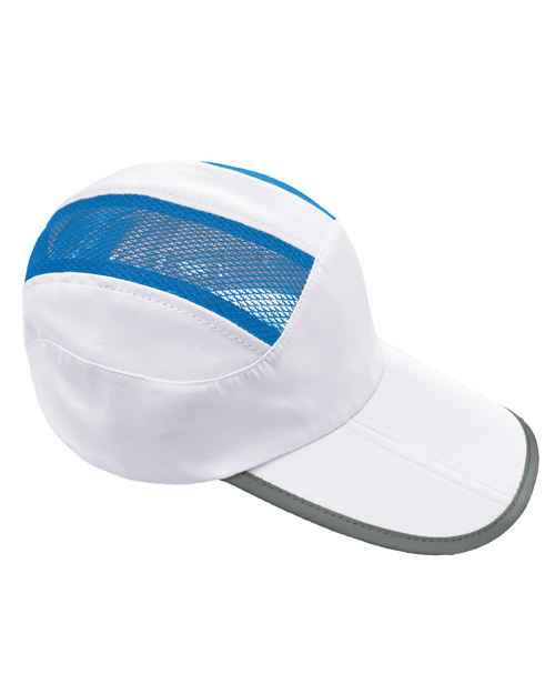 春亞紡高爾夫高級三折帽-白配水藍 <span>HRS-A2a-5</span>  |商品介紹|帽子【現貨款】|運動三折帽