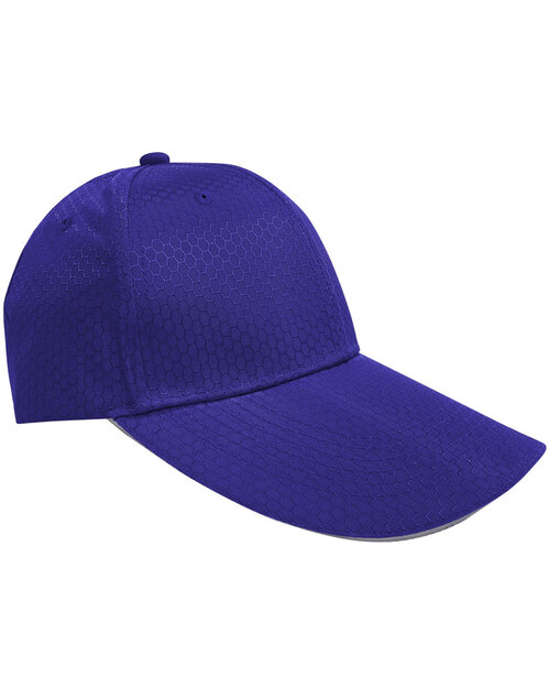 蜂網布六片帽夾反光條壓式銀釦-寶藍<span>HRS-A3-05</span>
