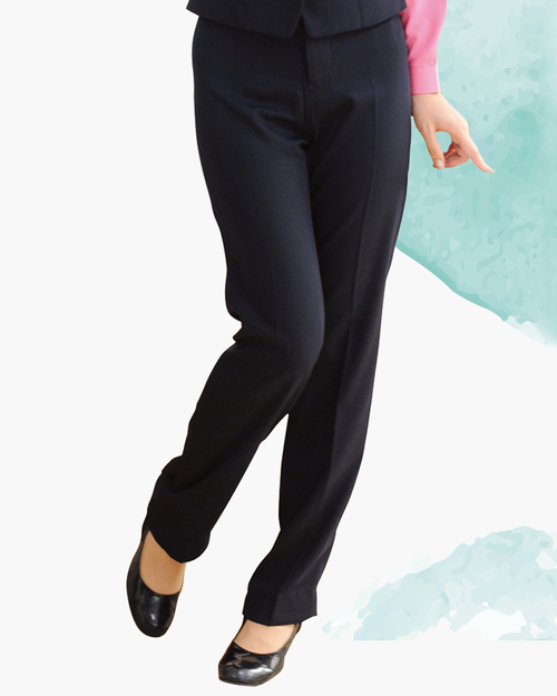 女直筒褲 黑藍 <span>HV-100D-A ＃P.11</span>  |商品介紹|襯衫 / 西裝套裝 【現貨款】|西裝褲 YA TI 【現貨款】 女版