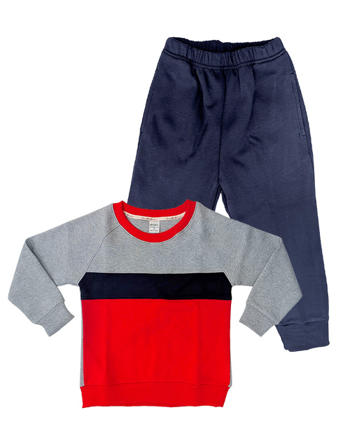 幼兒園運動服幼兒園制服-丈青配紅灰<span>KINDER-W-B06</span>  |商品介紹|學校制服/幼兒園制服|幼兒園/學校運動服【訂製】冬季