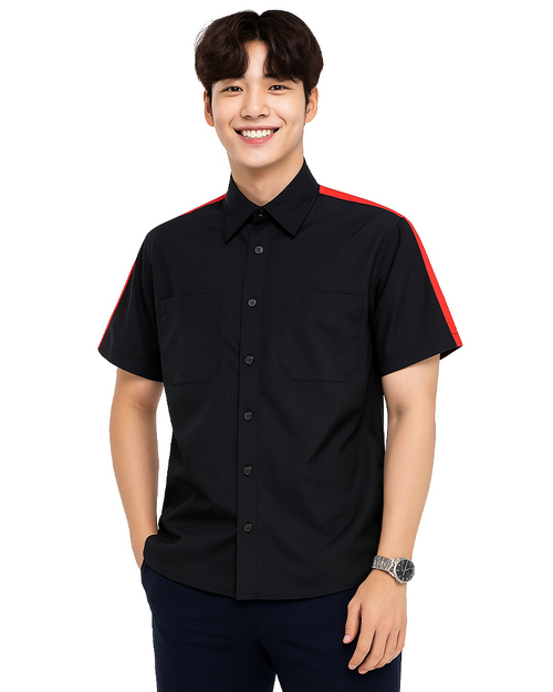 工作經理服｜短袖訂製款-黑紅｜<span>MAG-A23</span>