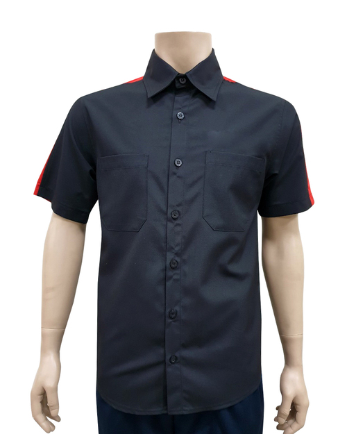 經理服短袖訂製款-黑紅<span>MAG-A23</span>  |商品介紹|工作服 / 專櫃服 / 襯衫【訂製款】|經理服 【訂製款】