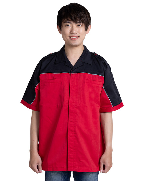 經理服短袖訂製款-紅配黑 <span>MAG-A31</span>  |商品介紹|工安 職安制服/工作服/工作褲【訂製】|經理服 【訂製款】