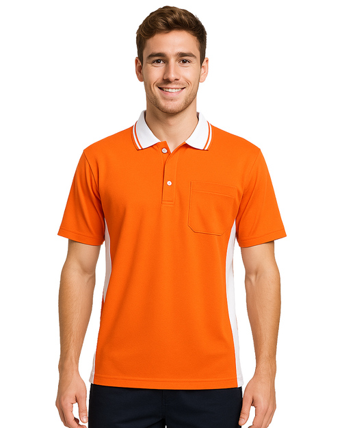 POLO衫訂製款｜短袖中性 桔接白｜<span>PCANB-P01-00475</span>